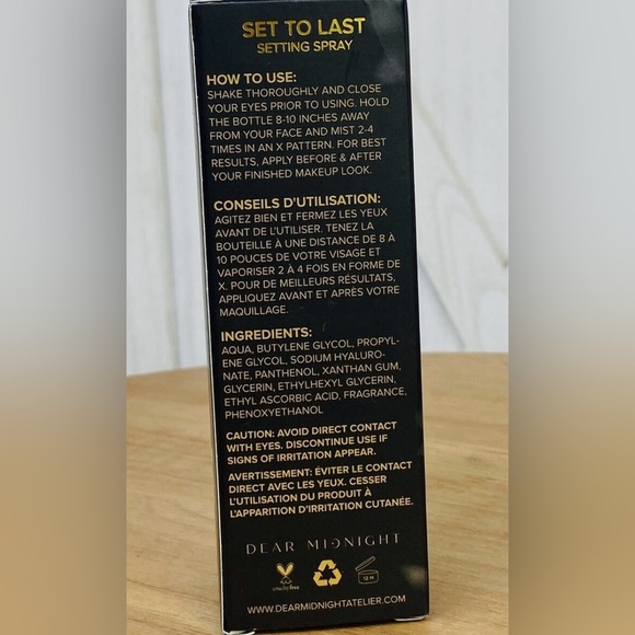Dear Midnight Set to Last Setting Spray 2.02 fl oz 60 ml Full Size NIB - Picture 5 of 6